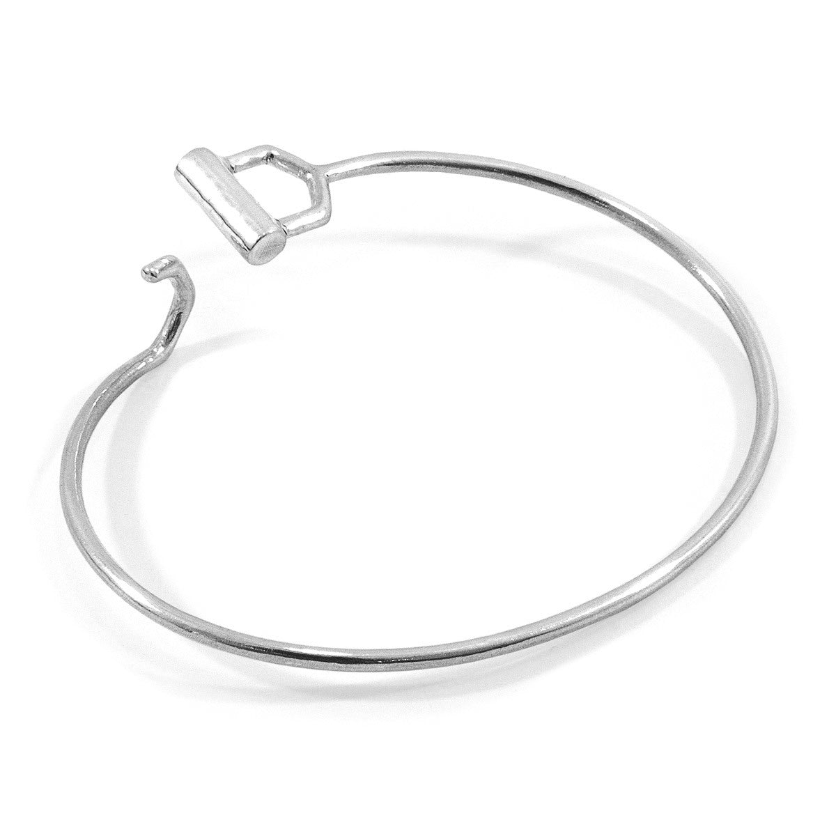 ANCHOR & CREW Hardy Buckle Midi Geometric Silver Bangle