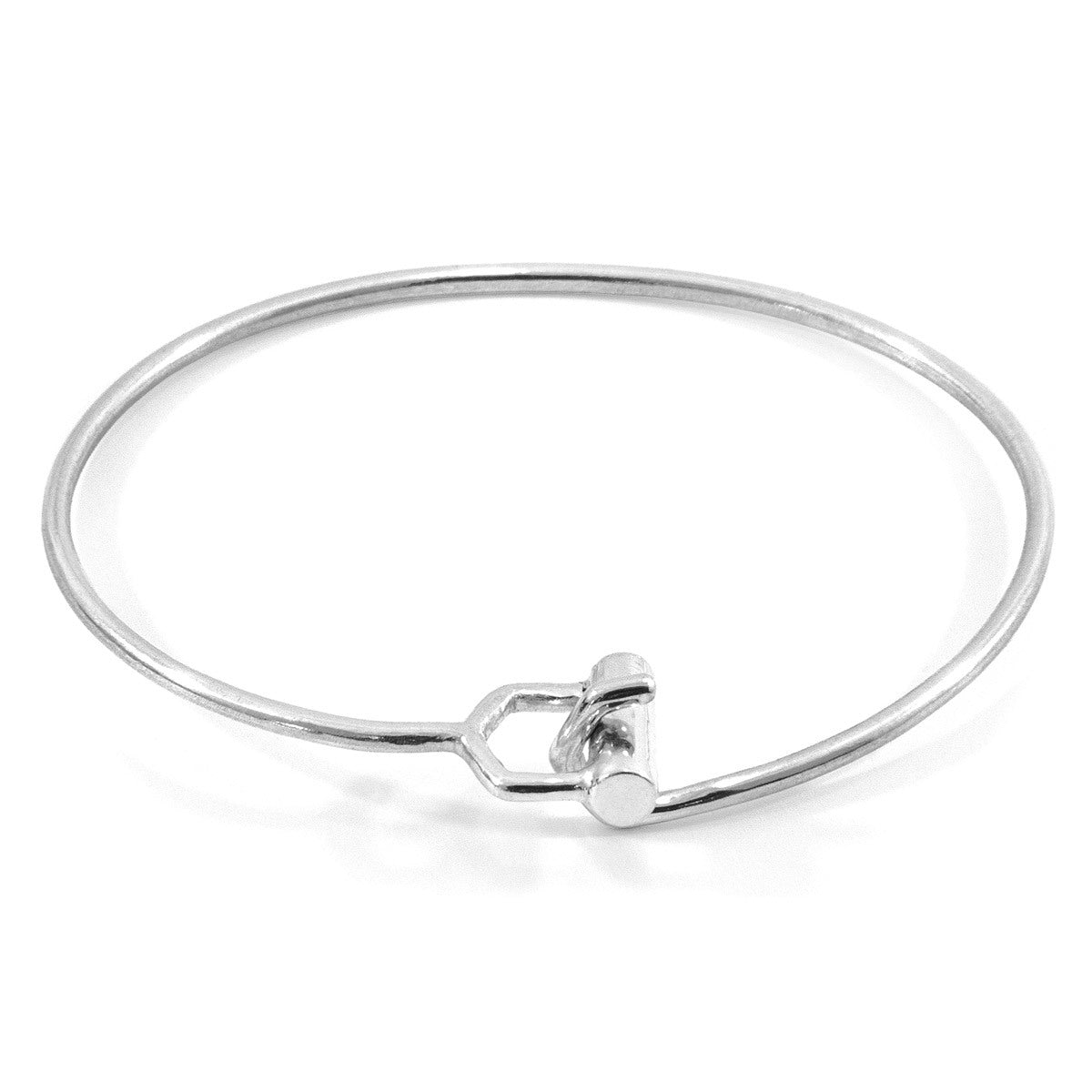 ANCHOR & CREW Hardy Buckle Midi Geometric Silver Bangle