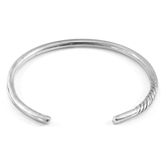 ANCHOR & CREW Byron Quarter Rope Wayfarer Silver Bangle