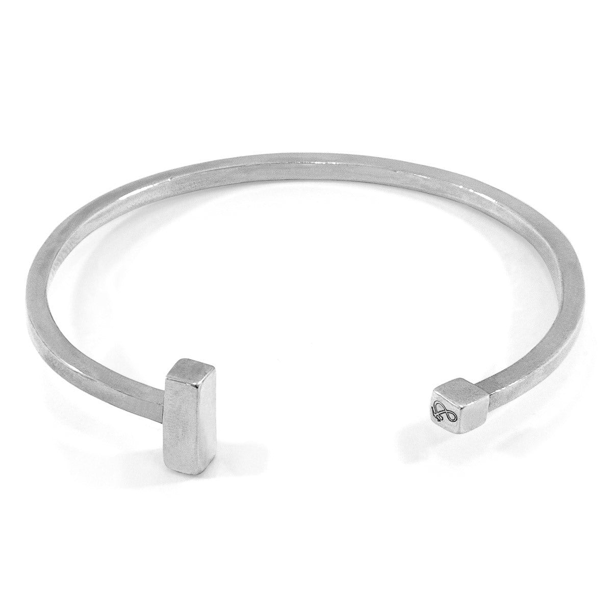 ANCHOR & CREW Faris Square Midi Wayfarer Silver Bangle