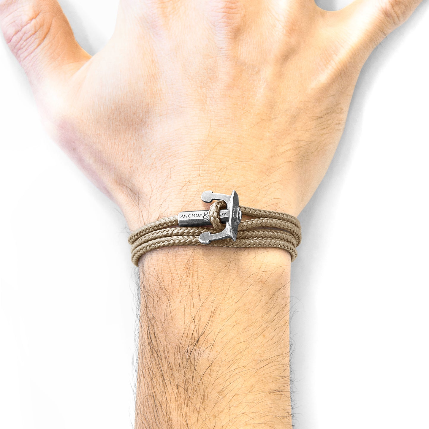 ANCHOR & CREW Union Anchor Sand Brown Bracelet