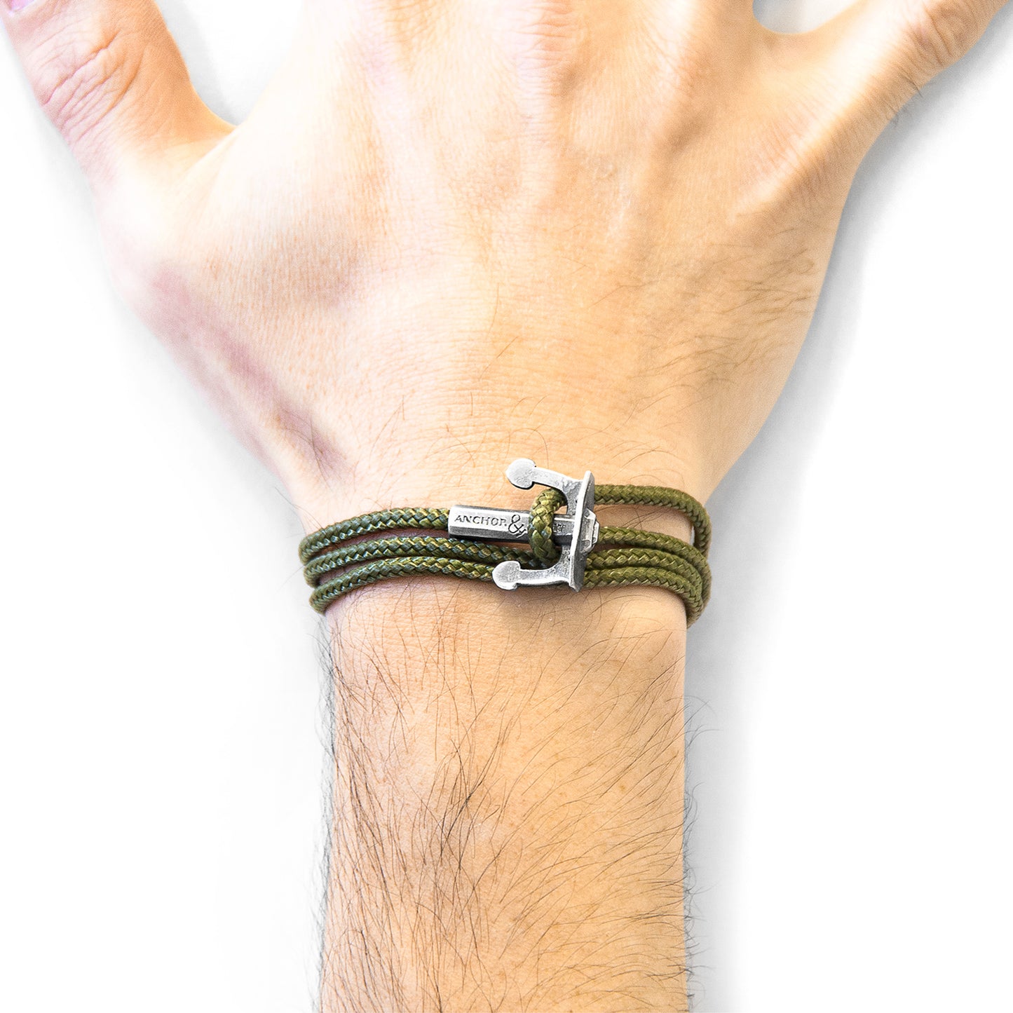 ANCHOR & CREW Union Anchor Khaki Green Bracelet