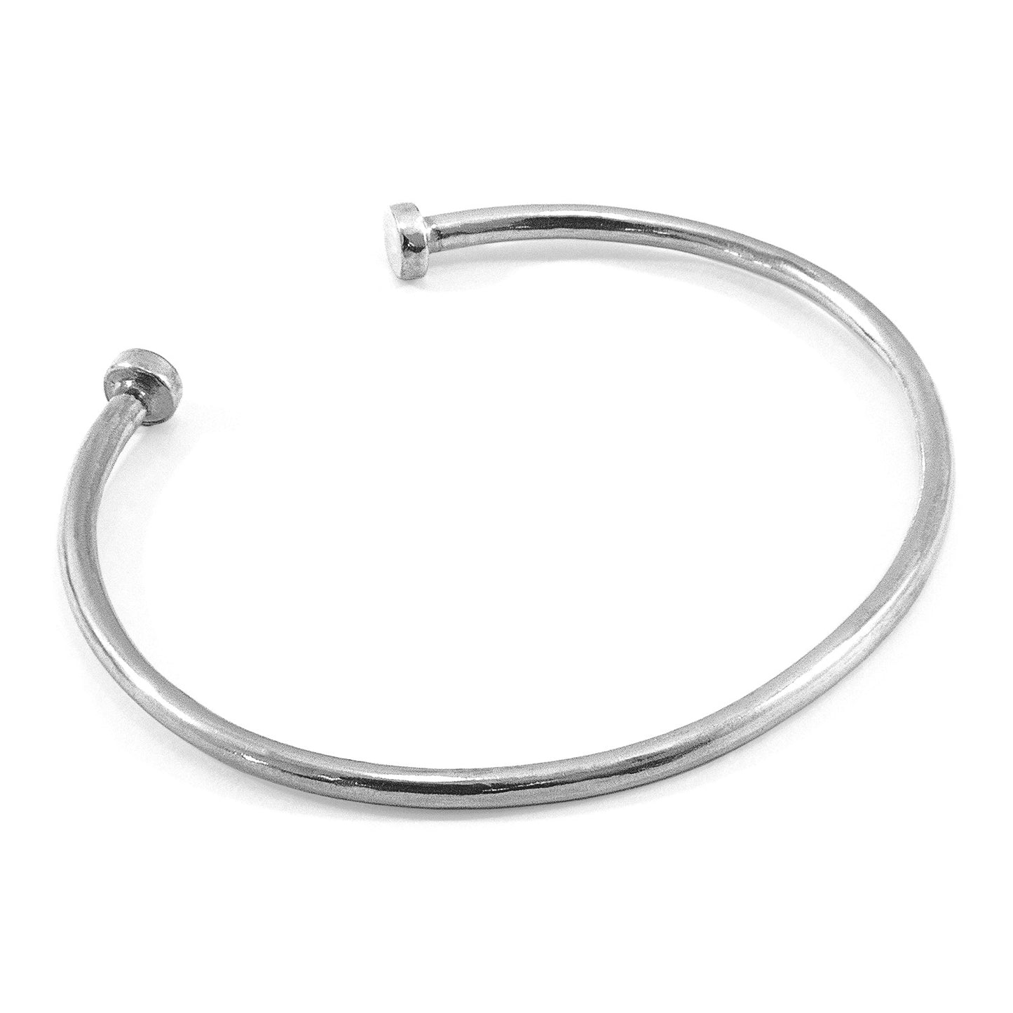 ANCHOR & CREW Ditton Round Midi Wayfarer Silver Bangle