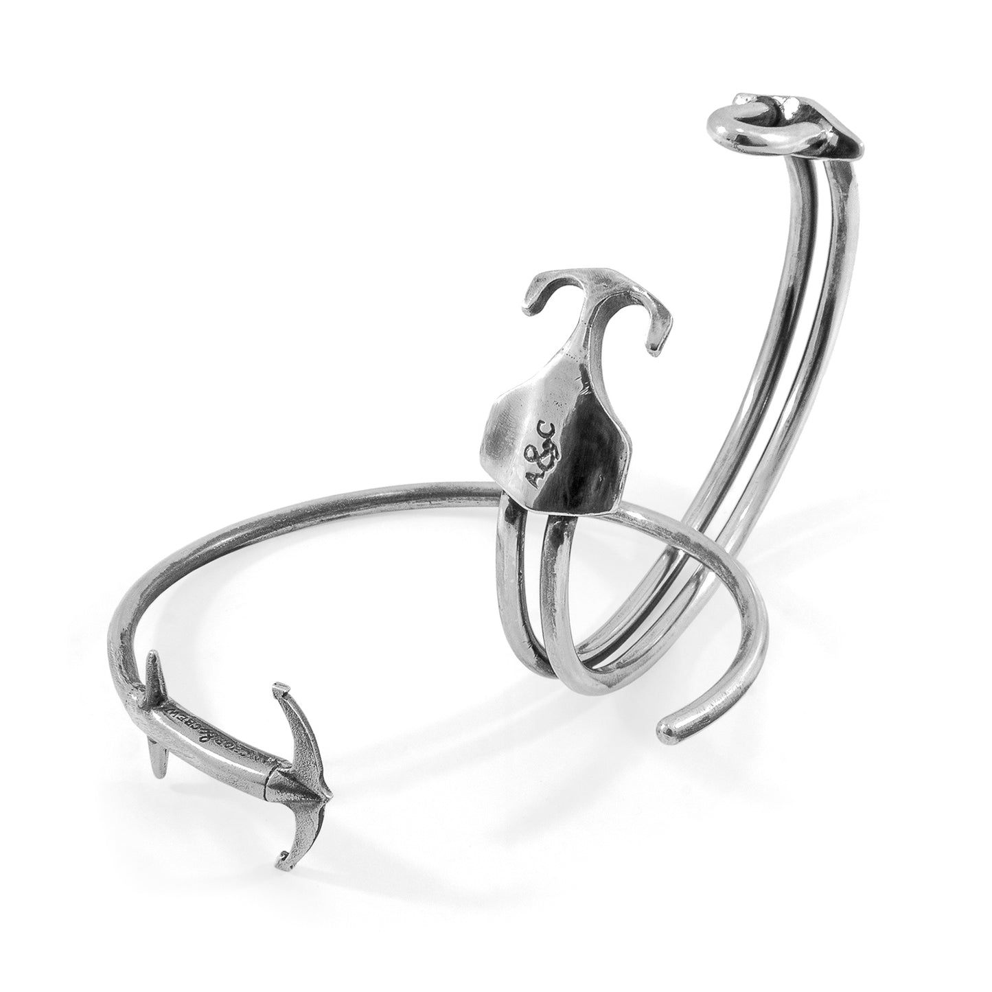 ANCHOR & CREW Delta Anchor Silver Bangle