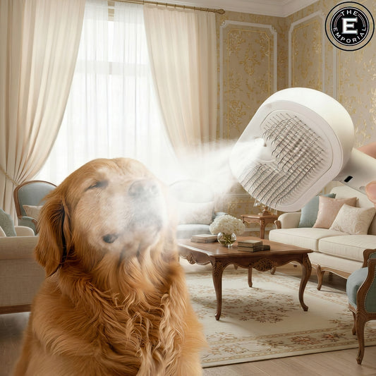 NobleFur Dampfbürste – Anwendung am Hund