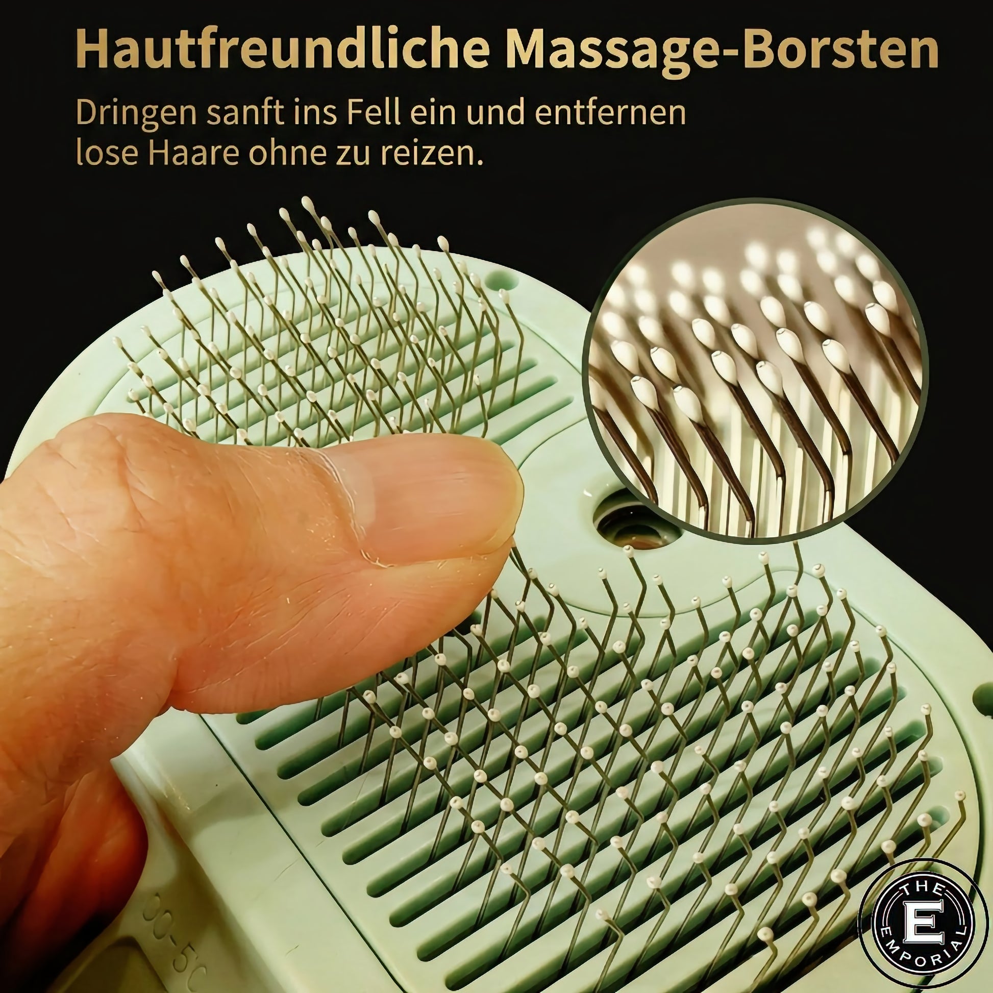 NobleFur Dampfbürste Massageborsten